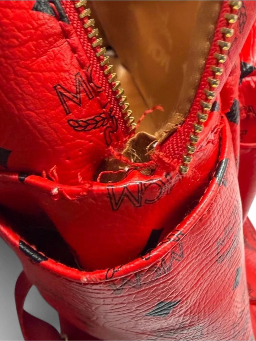 Red Studded Backpack